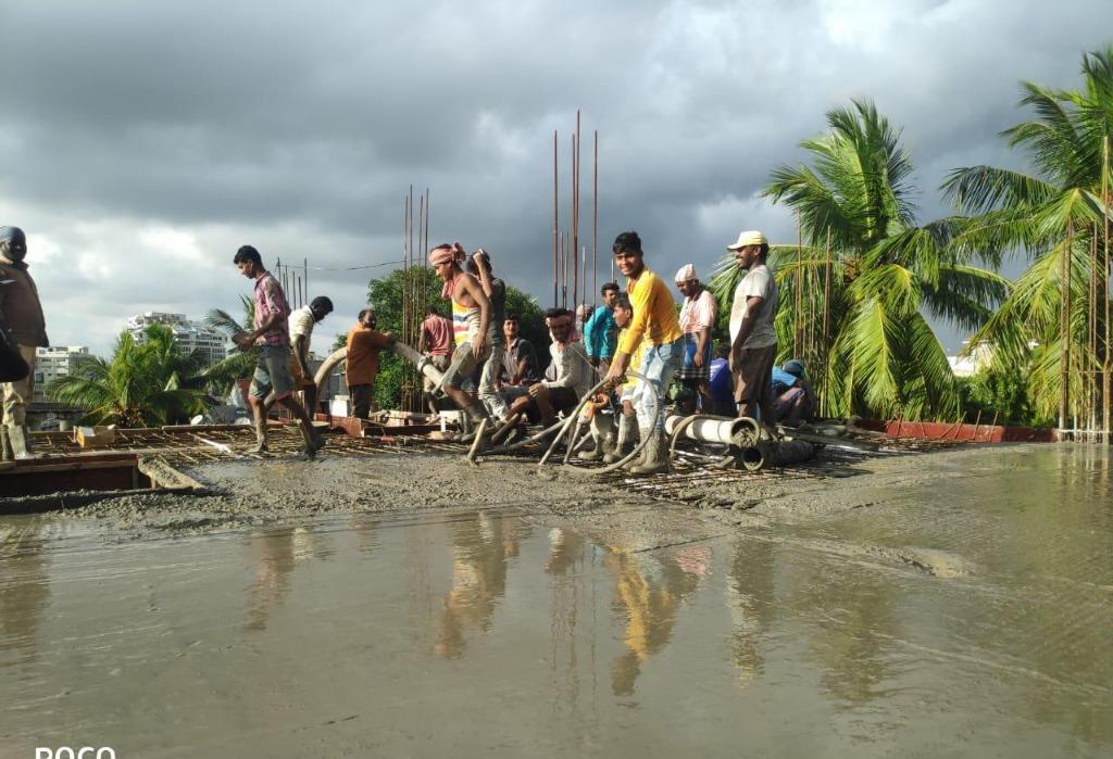 Active concrete slab casting by Signature Structures engineers